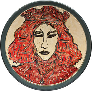 Ceramics_Decorated-Plate-X_45cm_Stoneware_2012